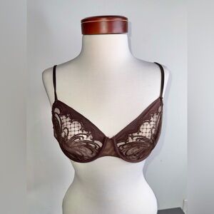 La Perla Brown Lace Underwire Bra